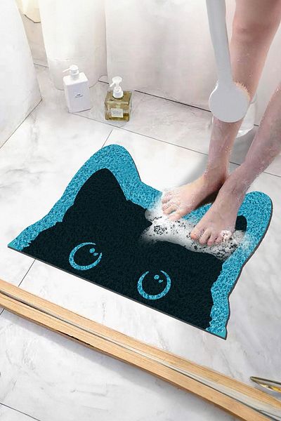 Paspas Yap 40x60 cm Cat Bath Mat - Non-Slip, Water Absorbent and Wet Floor Bathtub