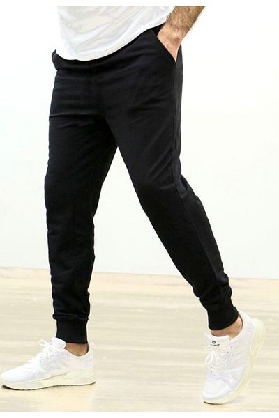 BlackBrand Μαύρο ανδρικό αθλητικό παντελόνι Jogger Slim Fit