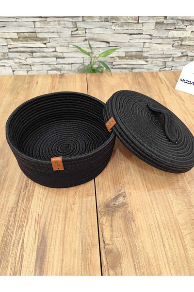 ModaCardin Medium Size 25x10 - Multi-Purpose Basket with Lid and Organizer