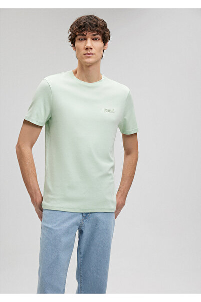 Mavi Logo Baskılı Turkuaz Tişört Slim Fit / Dar Kesim 0610360-71459