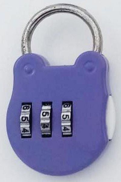 TAN EXPRESS 3 Digit Combination Lock Mini Suitcase Luggage Backpack Padlock Purple Color 3.5x5.3 Cm