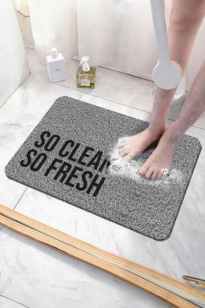 Paspas Yap سجادة حمام So Clean So Fresh - غير قابلة للانزلاق، ممتصة للماء، أرضية مبللة، حوض استحمام، قرمزي 40x60