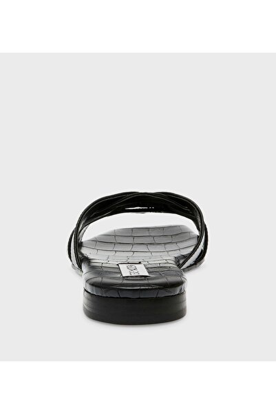 Steve Madden Black Multicolor Women's Flat Sandals Sandals