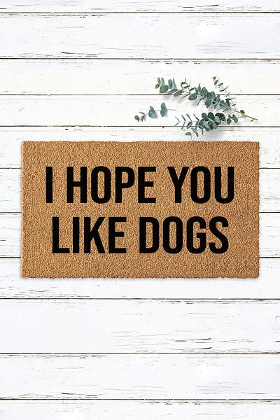 Paspas Yap I Hope You Like Dogs Koko Mat with Dog Door Front Bristle Mat Design Mat