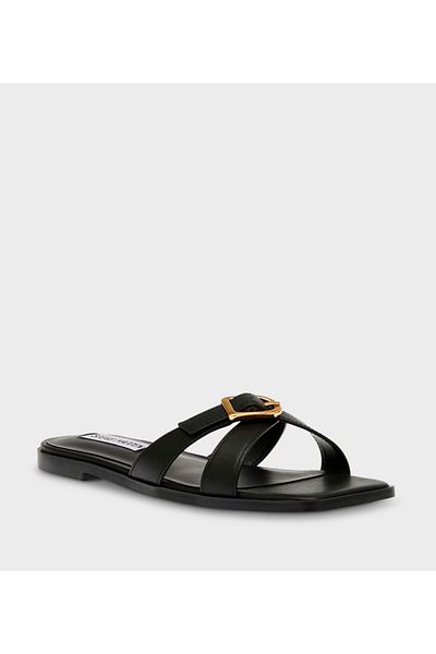 Steve Madden Black Women's Flat Sandals Sandals