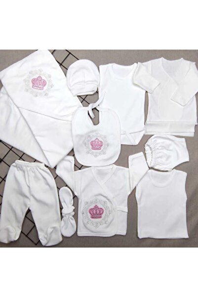 Bombinoo Baby Embroidered Stone 10-Piece Newborn Hospital Release Bodysuit Set