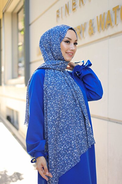 shalby Χιτζάμπ Floral Wrap Shawl Indigo