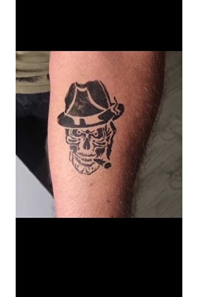 Airbrush Tattoo Mini Taçlı Harf Dövme Şablonu