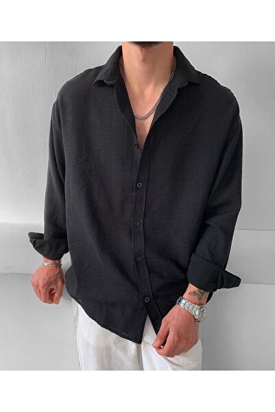 mrmubomen Long Sleeve Oversize Shirt - Non-Wrinkle Fabric