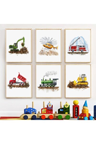 TABLOX Colecția de artă cu vehicule preferate ale copiilor, set de pictură MD...