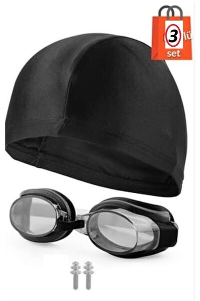 BCFSWİMSPORTS ÇOCUK YÜZÜCÜ GÖZLÜĞÜ BONE SETİ havuz gözlüğü Havuz bonesi deniz...