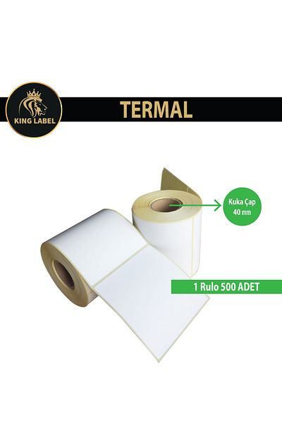 KİNG LABEL Etichetă termică cu coduri de bare 100x100 1 rolă de 500 de rulouri