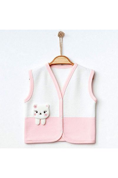 Ekebaby Gril Bear Luxury Quilted Vest - 44124 Model