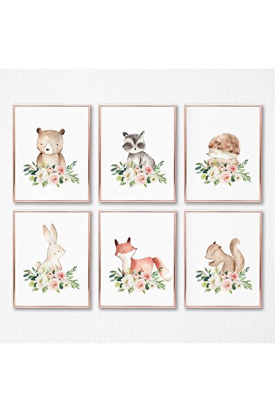 TABLOX Set de pictură modern din MDF cu aspect de cadru din 6 piese, proiecta...