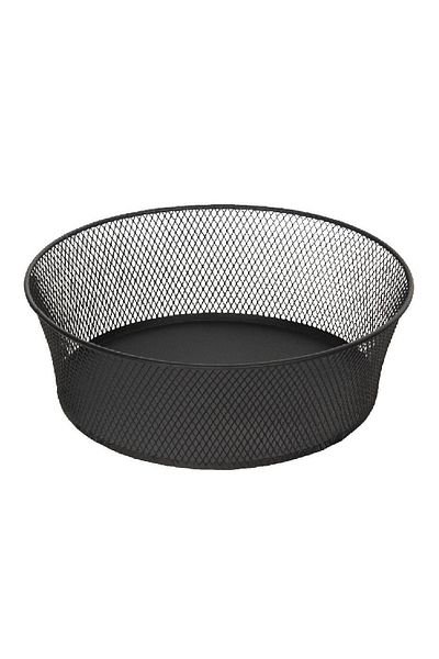 VENON Spring 25 cm Black Fruit Basket Makeup Basket Organizer Box Metal Basket Home Multi-Purpose Basket