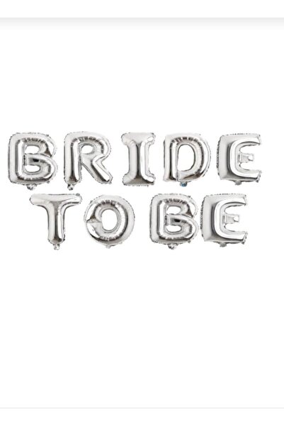 Parti Düşleri Bride To Be Yazılı Folyo Balon Konsepti Gümüş Renk