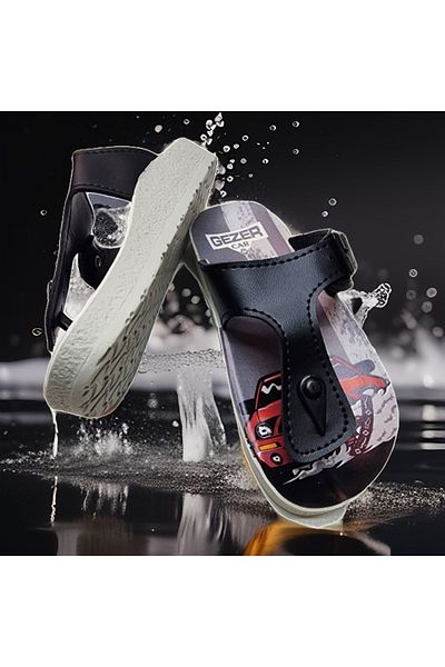 GEZER Car Printed Casual Παντόφλες για Παιδιά - Παραλία, Θάλασσα, Πισίνα