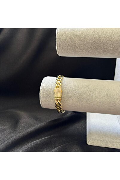 PRİDE COLLECTİON 14k Kuyumcu İşçilikli Altın Kaplama Monaco Gurmet Bileklik