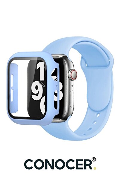 CONOCER Apple Watch 7-8 (45 MM) Uyumlu Nike Kılıf Kasa Ve Ekran Koruyucu Yüks...