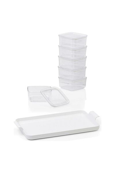 Noksi 6-Piece Food Dry Food Storage Set with 0.25 ml Vacuum Lid