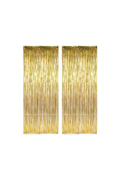 partideyince Arka Fon Perde Gold Parti Masası Arka Süsleme Perdesi
