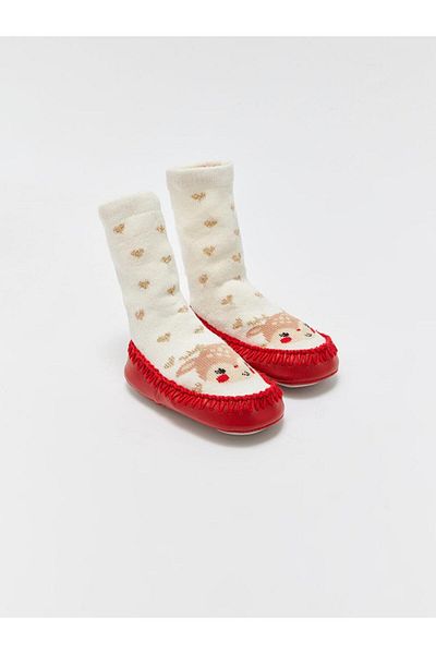 LC Waikiki New Year's Themed Home Socks for Baby Girl