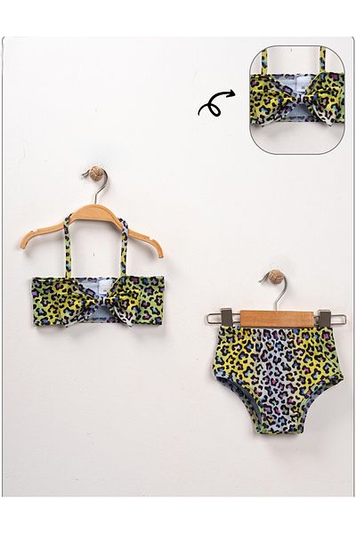 BUUFUU Flexible Printed 2-Piece Bikini Set for Baby Girl