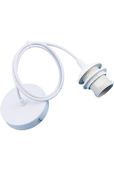 Genel Markalar Metal Tavan Asma Aparatlı Sarkıt Lamba Aydınlatma Beyaz E27 Du...