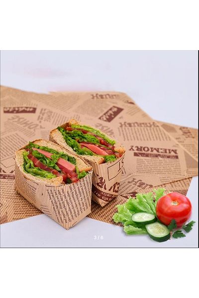 Hayveys 50 Pieces of Oven Baking Paper - Oily and Wrapped Sandwich