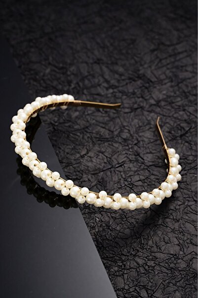 modernist Gold İncili Taç