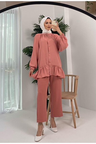 Basicpark Powder Suit with Ayrobin Buttons and Ruffle Skirt