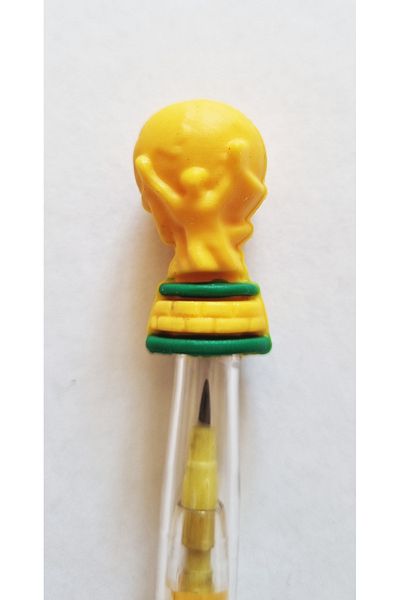 Modellino Egging Snap-On Pencil with Football and World Cup Head - Body Color Select 1 Piece