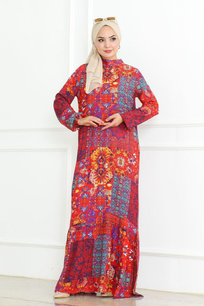 TIWCO DOKUMA VİSKON PAMUK YUMUŞAK KUMAŞ ELBİSE