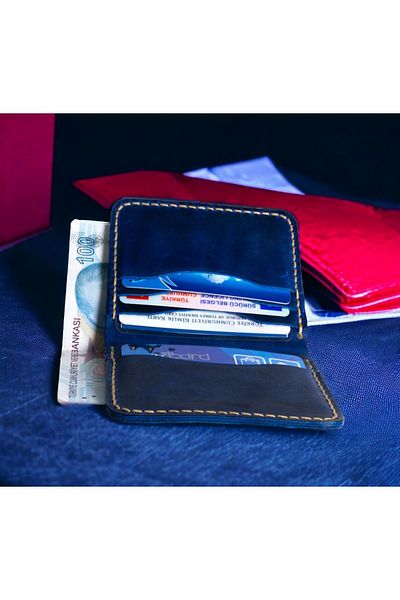 AiryFooT DIY Ready Cut Piece Leather Bifold Crazy Leather Hobby για την κατασκευή πορτοφολιού με 6 θήκες για κάρτες