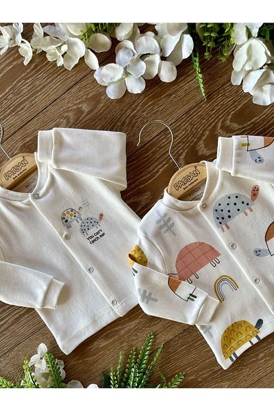 PATSAN 2-Piece Baby Top Cardigan Set Colorful Turtles