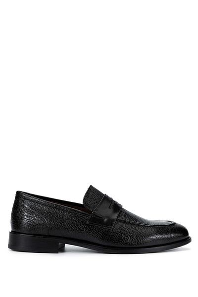 Tamer Tanca Genuine Leather Black Men's Loafer Shoes