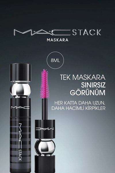 M.A.C Macstack Mascara Mega Brush 8ml - Mascara with Curling, Length and Volume Effect