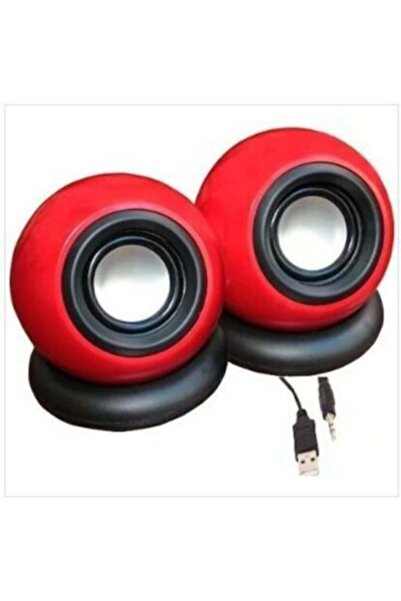 OEM Multımedıa Kırmızı 1+1 Usb 2.0 Mini Oval Hoparlör
