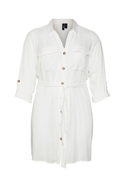 Veromoda Curve Hemdblusenkleid VMBUMPY L/S SHIRT DRESS WVN CURVE NOOS