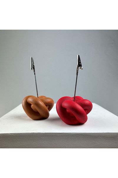 Melouro Knot Note Holder Set of 2 (terracota - Red)