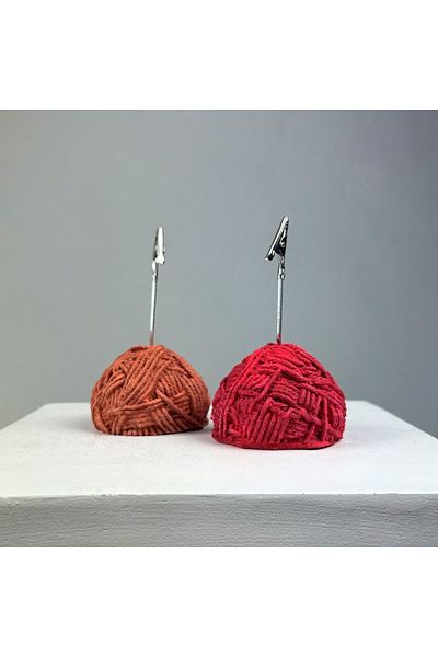 Melouro Ball Tuber Note Holder Set of 2 ( Red - Terracota )