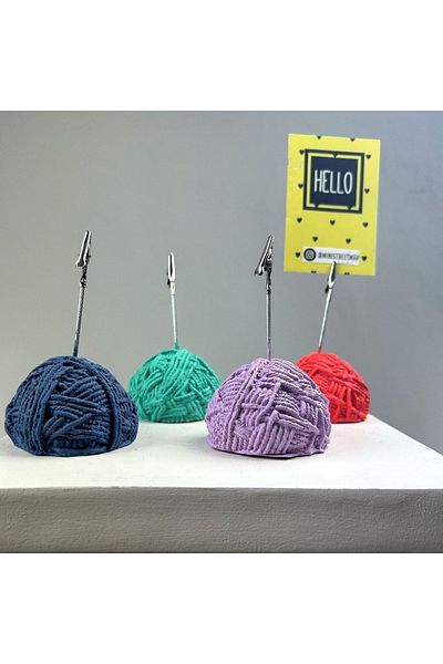 Melouro Ball Tuber Note Holder Set of 4 (coral - Ice Green - Lilac-grey Blue)