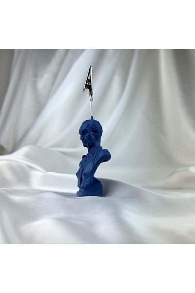 Melouro Gray Blue Caesar Sculpture Note Holder, Photo Holder