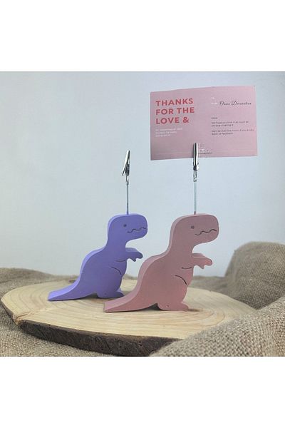 Melouro Pink Lilac Tyrannosaurus Rex Dinosaurs 2 Pieces Note Holder Set