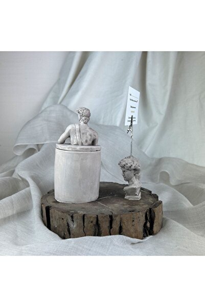 Melouro Mink Antique David Box with Lid and Note Holder Set of 2 Decorative