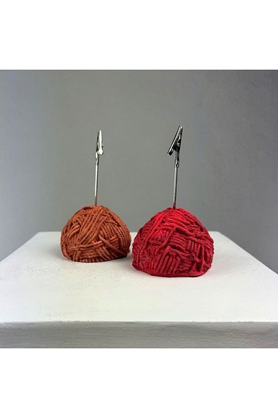 Melouro Ball Tuber Note Holder Set of 2 ( Red - Terracota )
