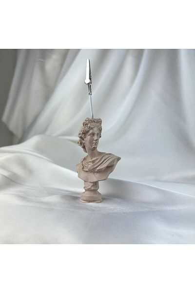 Melouro Cream Apollo Sculpture Note Holder, Photo Holder