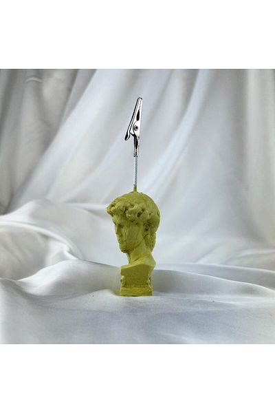 Melouro Mold Green David Sculpture Note Holder, Photo Holder