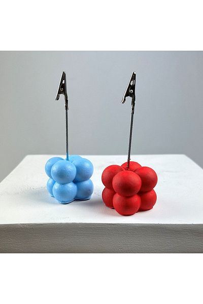 Melouro Bubble Note Holder Set of 2 (Light Blue - Red)