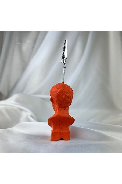 Melouro Orange Agrippa Sculpture Note Holder, Photo Holder